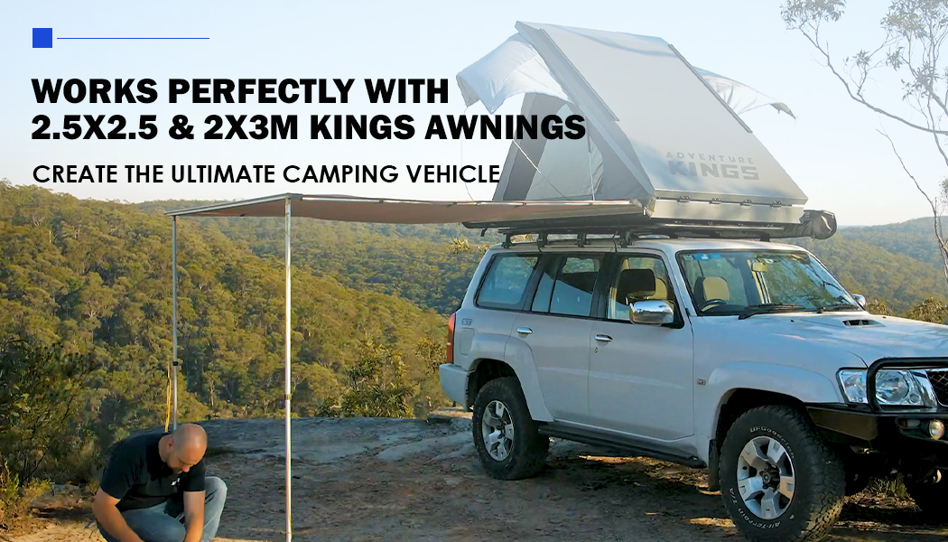 Adventure Kings stainless steel Grand Tourer Roof Top Tent Awning